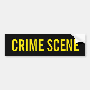 Adesivo Para Carro CENA DO CRIME - emblema amarelo dourado do