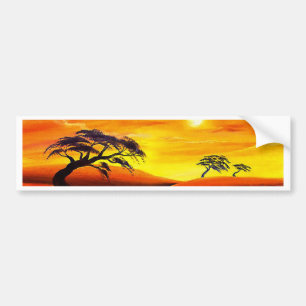 Adesivo Para Carro Cenário da paisagem do por do sol - multi