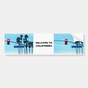 Adesivo Para Carro Céu da praia de Califórnia do sinal da estrada d