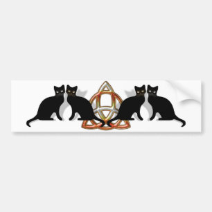 Adesivo Para Carro Chama Triquetra de Pentgagram dos gatos