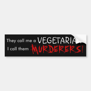Adesivo Para Carro Chamam-me a, VEGETARIANO, mim chamam-nos,