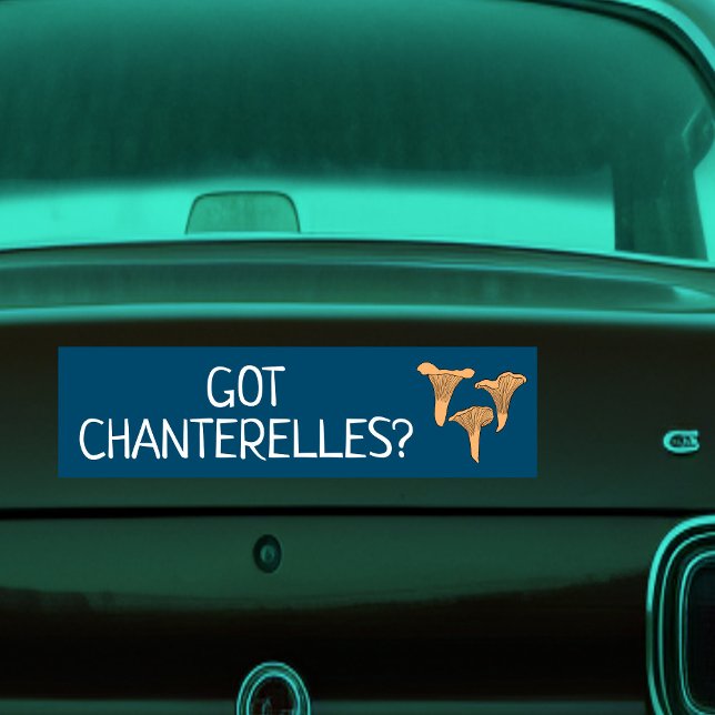 Adesivo Para Carro Chanterelle Mushroom Diversos Fungi PERSONALIZA TI (Chanterelle Mushrooms Fun Fungi CUSTOMIZE IT Bumper Sticker
)
