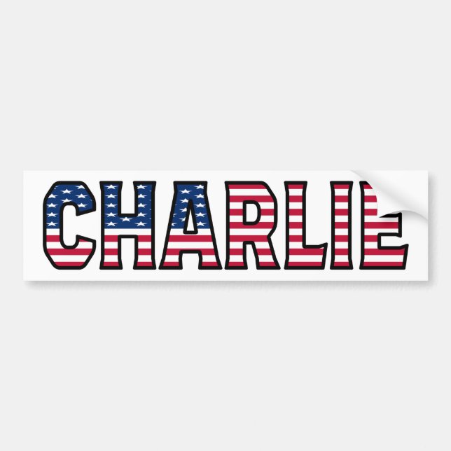 Adesivo Para Carro Charlie Name Vorname USA Aufkleber Sticker Auto (Frente)