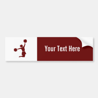 Adesivo Para Carro Cheerleader na silhueta Bumpersticker