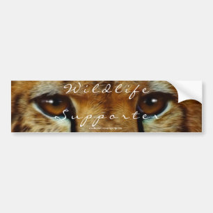 Adesivo Para Carro CHEETAH EYES Wildlife Supporter BUMPER STICKER