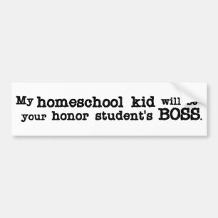Adesivo Para Carro Chefe de Homeschool
