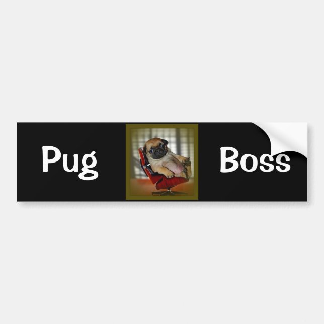 Adesivo Para Carro Chefe do Pug (Frente)