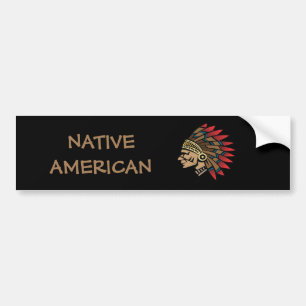 Adesivo Para Carro Chefe indiano do nativo americano