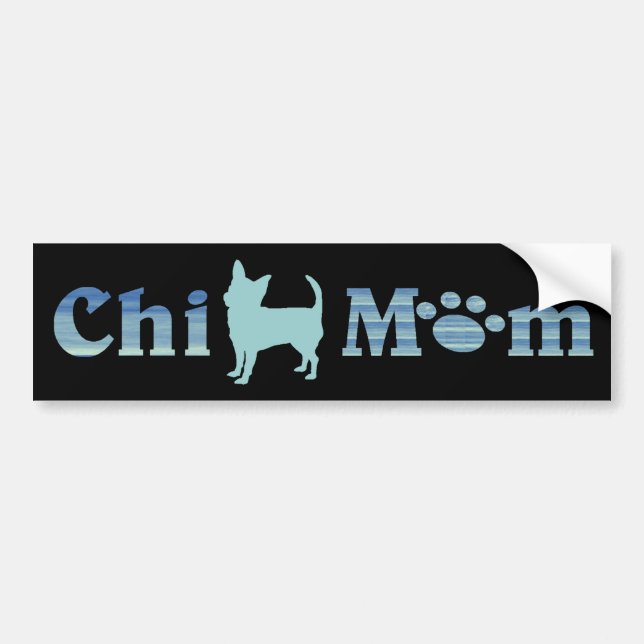 Adesivo Para Carro Chi Mãe Chihuahua Mãe Bumper Sticker (Frente)