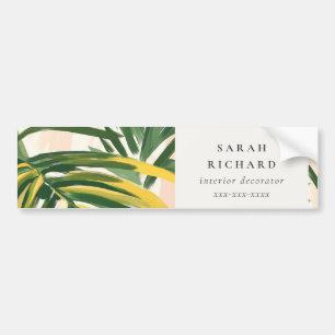 Adesivo Para Carro Chic Boho Blush Green Palm Deixa Praia