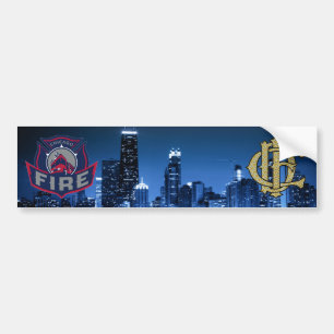 Adesivo Para Carro Chicago Fire with Skyline