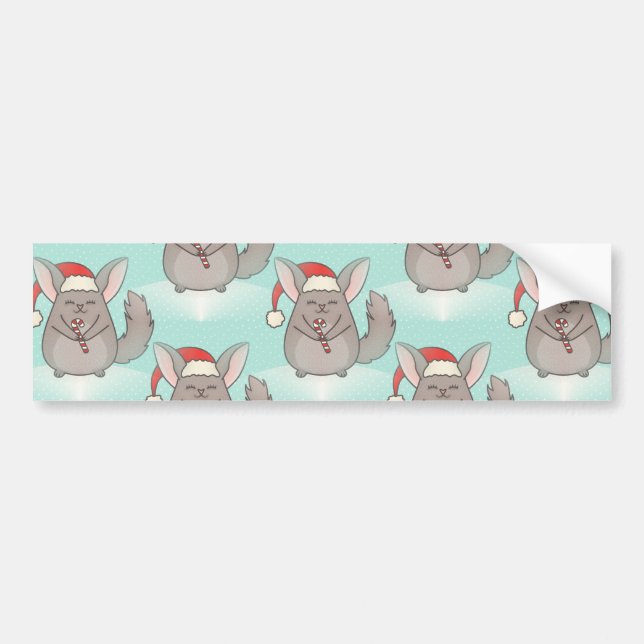 Adesivo Para Carro chinchillas de natal (Frente)