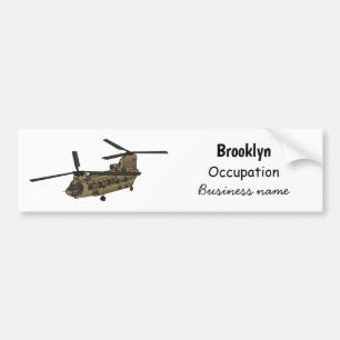 Adesivo Para Carro Chinook military helicopter illustration