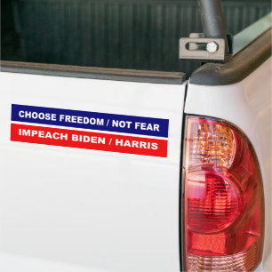 Adesivo Para Carro Choose Freedom Not Fear Impeach Biden / Harris