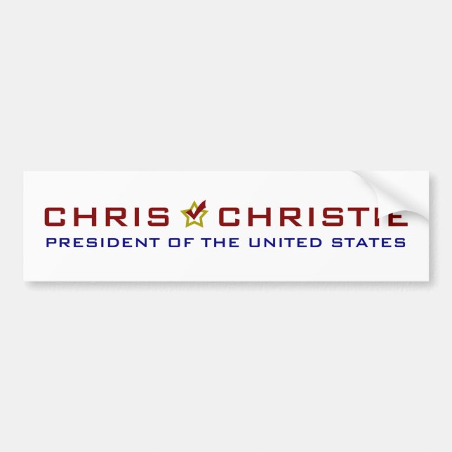 Adesivo Para Carro Chris Christie Presidente EUA V2 (Frente)