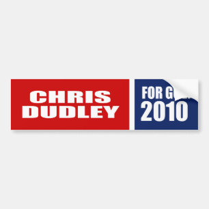 ADESIVO PARA CARRO CHRIS DUDLEY PARA O GOVERNADOR