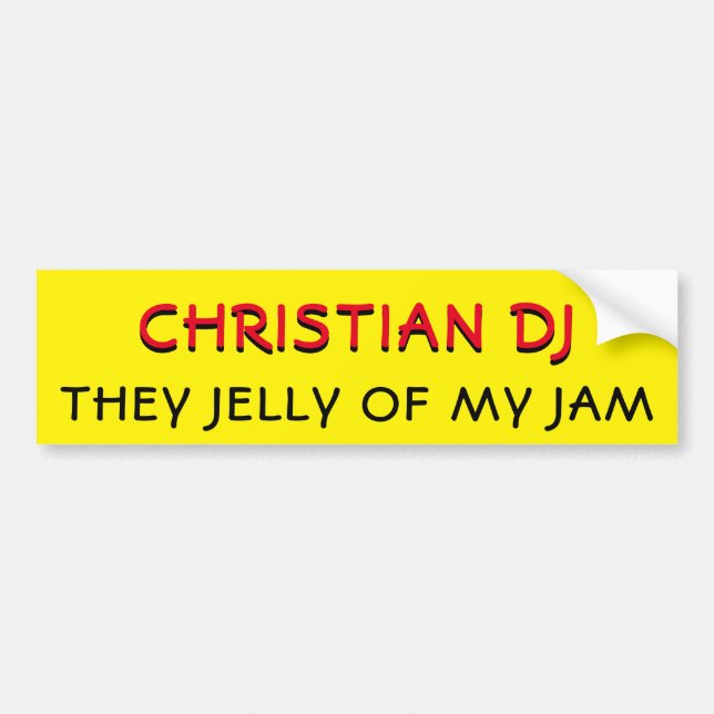 Adesivo Para Carro Christian DJ Eles Jelly do Meu Amarelo (Frente)