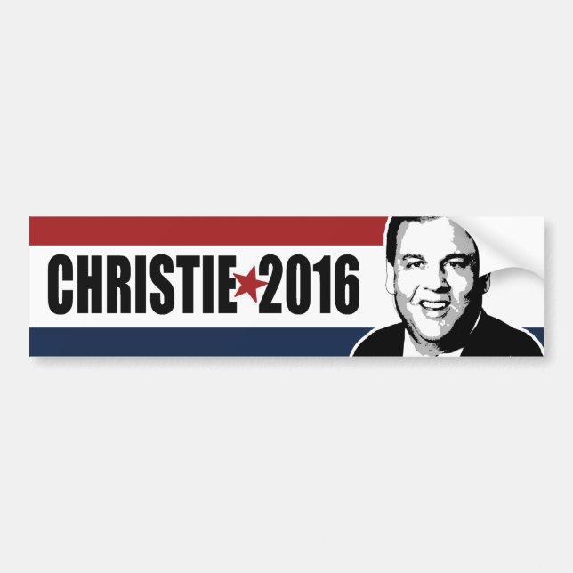 Adesivo Para Carro Christie 2016 pára-choque brancos da estrela e (Frente)