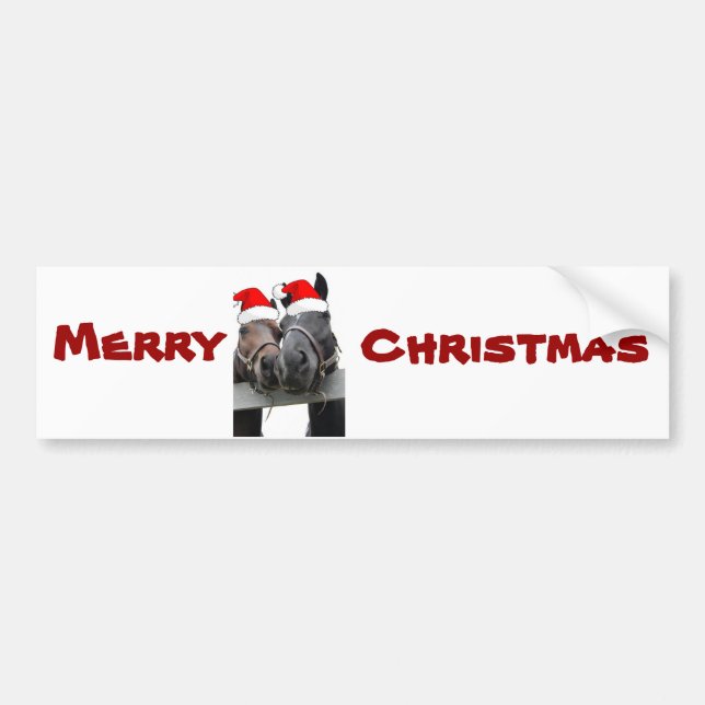 Adesivo Para Carro Christmas Horses (Frente)