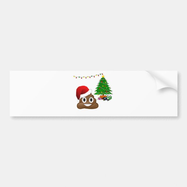Adesivo Para Carro christmas poo emoji (Frente)