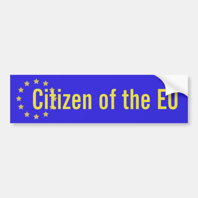 Adesivo Para Carro Cidadão da EU Brexit Bumper Sticker (Frente)