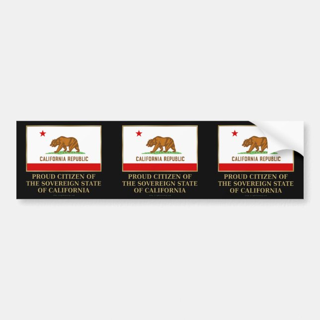 Adesivo Para Carro Cidadão Orgulhoso da Califórnia (Frente)