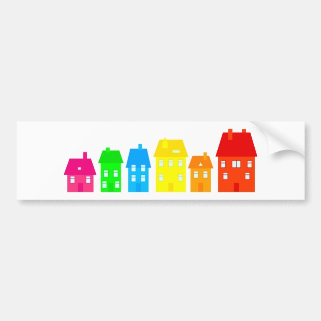 Adesivo Para Carro Cidade colorida (Frente)