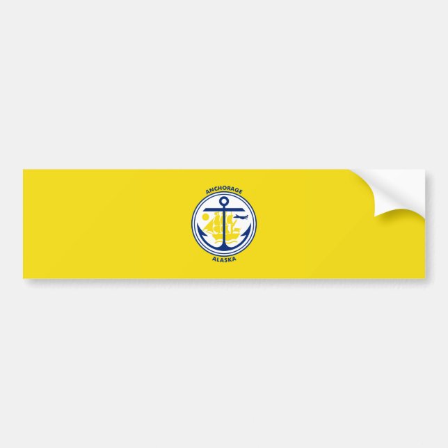 Adesivo Para Carro Cidade de Anchorage (Alasca) (Frente)