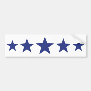 Adesivo Para Carro cinco estrelas azuis