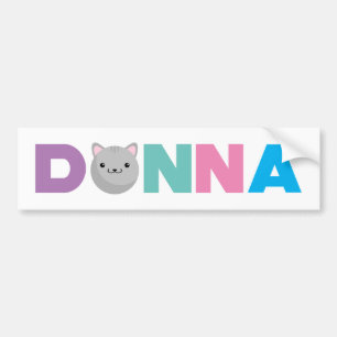 Adesivo Para Carro Cinza Donna ou Ginger Cat Bumper Sticker
