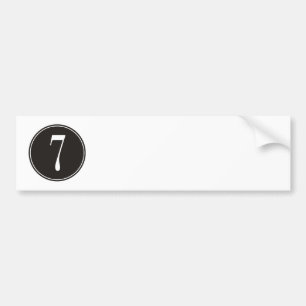 Adesivo Para Carro Círculo #7 preto