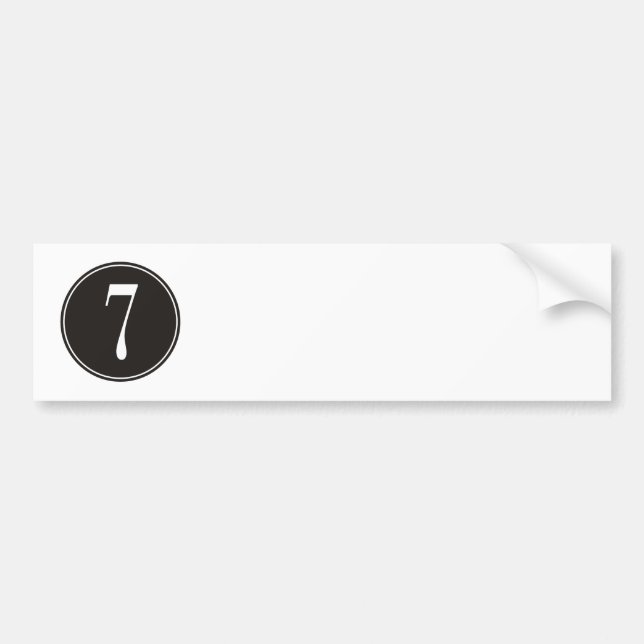 Adesivo Para Carro Círculo #7 preto (Frente)