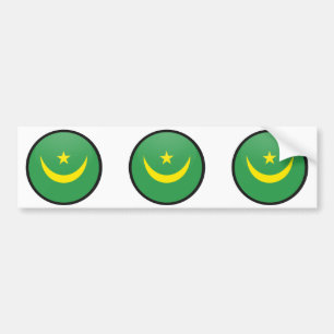 Adesivo Para Carro Círculo da bandeira da qualidade de Mauritânia