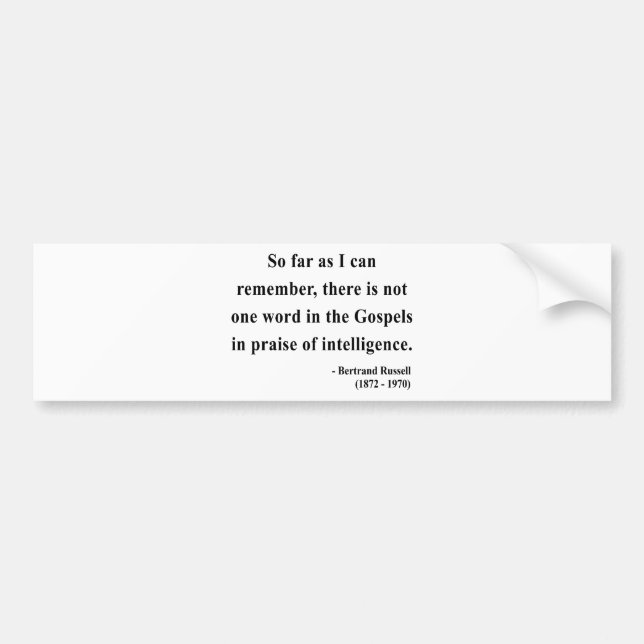 Adesivo Para Carro Citações 2a de Bertrand Russell (Frente)