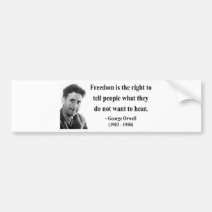 Adesivo Para Carro Citações 4b de George Orwell