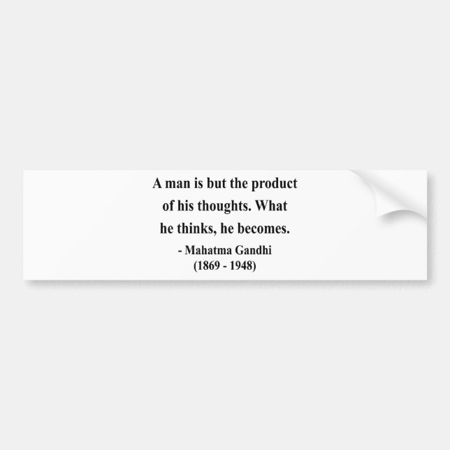 Adesivo Para Carro Citações 8a de Gandhi (Frente)