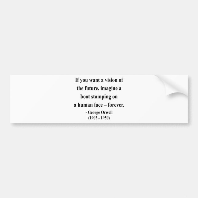 Adesivo Para Carro Citações 9a de George Orwell (Frente)