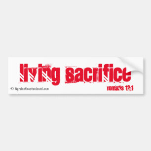 Adesivo Para Carro Citações Bíblicas do Sacrifício Vivo