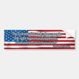 Adesivo Para Carro Citações Bumpersticker de Benjamin Franklin