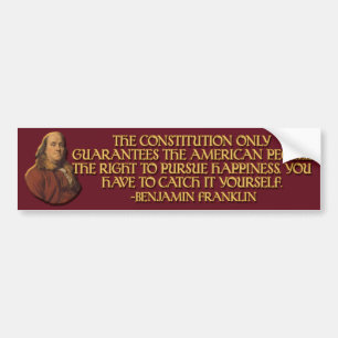Adesivo Para Carro Citações de Ben Franklin: Garantias