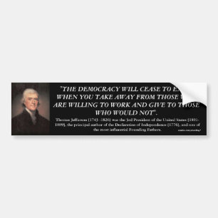 ADESIVO PARA CARRO CITAÇÕES DE THOMAS JEFFERSON