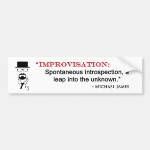 Adesivo Para Carro Citações do MJ Improv - bumpersticker