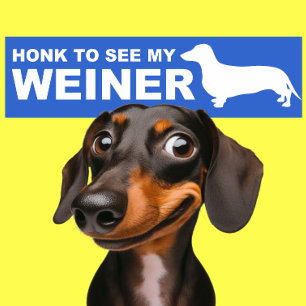 Adesivo Para Carro Citações engraçadas do cão de Weiner (Dachshun