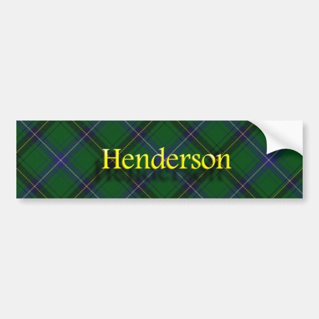 Adesivo Para Carro Clan Henderson Scottish Tartan (Frente)