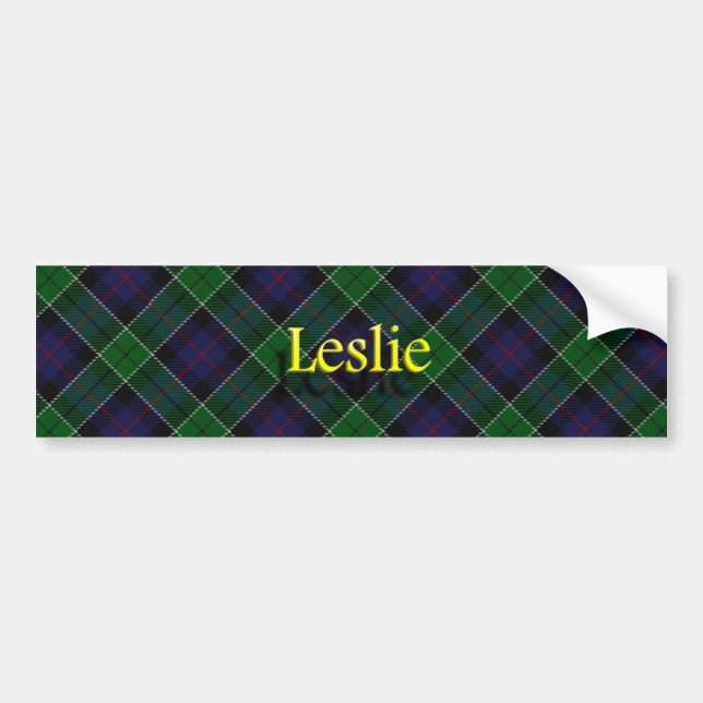 Adesivo Para Carro Clan Leslie Scottish Tartan (Frente)