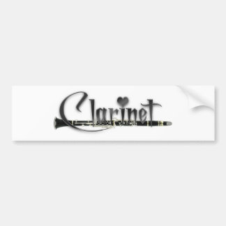 Adesivo Para Carro Clarinete eu amo o clarinete