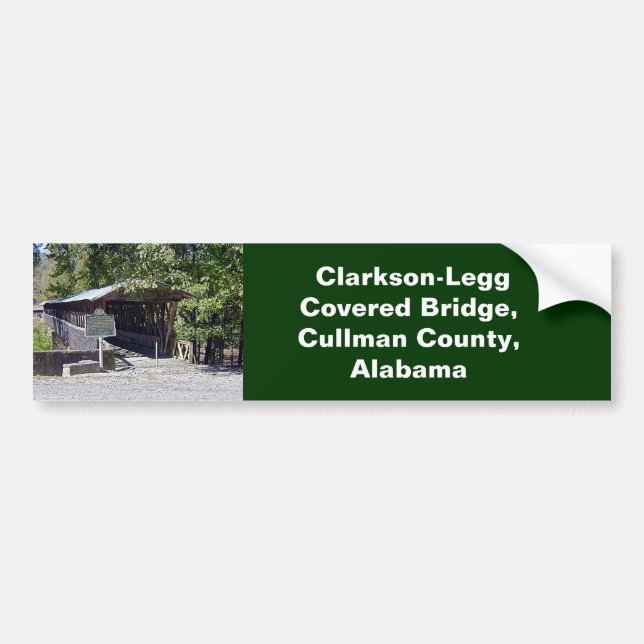 Adesivo Para Carro Clarkson Covered Bridge Alabama (Frente)
