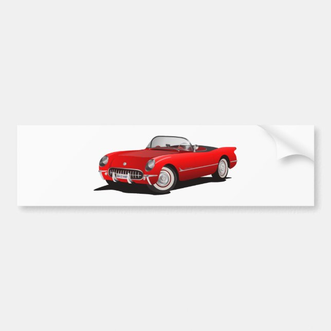 Adesivo Para Carro Classic Red car (Frente)
