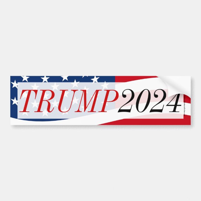 Adesivo Para Carro Clássico Retro Donald Trump Bumper Sticker (Frente)