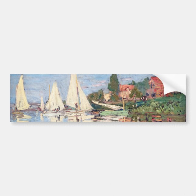 Adesivo Para Carro Claude Monet - Regattas em Argenteuil (Frente)